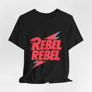 Rebel Rebel Tee, Graphic T-Shirt, Casual Wear, Gifts for Music Lovers, Unisex Shirt for Festivals, Birthday Gift Idea