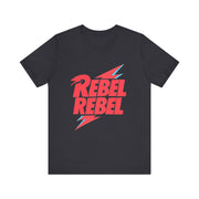 Rebel Rebel Tee, Graphic T-Shirt, Casual Wear, Gifts for Music Lovers, Unisex Shirt for Festivals, Birthday Gift Idea