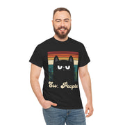 Retro Cat Graphic Tee, Fun T-Shirt for Cat Lovers, Gift for Birthdays, Pet Owners, Unisex Heavy Cotton Shirt