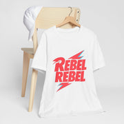 Rebel Rebel Tee, Graphic T-Shirt, Casual Wear, Gifts for Music Lovers, Unisex Shirt for Festivals, Birthday Gift Idea