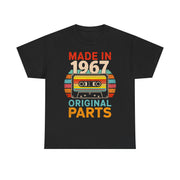 Vintage 1967 Cassette Tee, Retro Music Shirt, Birthday Gift, Unisex Cotton Tee, Casual Graphic T-Shirt, Nostalgic Apparel