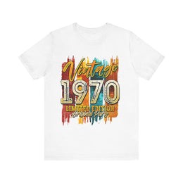 Vintage 1970 Limited Edition Unisex Tee, Retro Shirt for Birthdays, Vintage Style Tee, Gift for Him, Gift for Her, Nostalgic Fashion