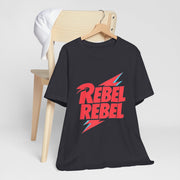 Rebel Rebel Tee, Graphic T-Shirt, Casual Wear, Gifts for Music Lovers, Unisex Shirt for Festivals, Birthday Gift Idea