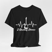 I Destroy Silence Graphic Tee | Music Lover Shirt, Gift for Musicians, Festival Wear, Unisex Jersey T-Shirt, Band Merchandise