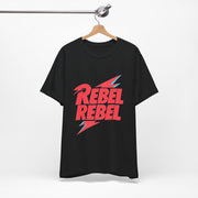 Rebel Rebel Tee, Graphic T-Shirt, Casual Wear, Gifts for Music Lovers, Unisex Shirt for Festivals, Birthday Gift Idea