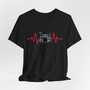 Drum Beat Heartbeat Tee - Music Lover Shirt, Band Merchandise, Gift for Drummers, Festival Apparel, Unisex Music T-Shirt