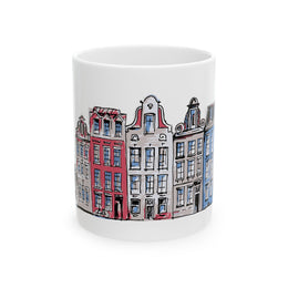 Custom Mug - Amsterdam Skyline Ceramic Mug by Mynameispod