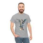 Man wearing Artistic Angel Graphic Tee showcasing a unique design, perfect for art lovers. Custom t-shirt by My Name Is POD.