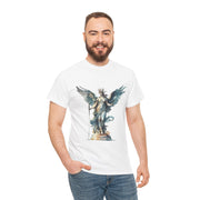 Unisex angel graphic tee featuring a stunning artistic design, perfect for casual wear. Custom t-shirt by My Name Is POD.