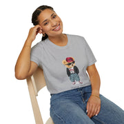 Custom T-Shirt - Bearly Hip: Unisex Softstyle Tee by Mynameispod