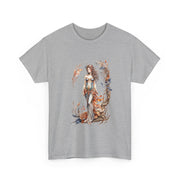 Bohemian Goddess Unisex Tee with vibrant artistic design, perfect for casual wear and summer festivals. My Name Is POD.