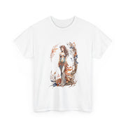 Bohemian Goddess Unisex Tee, artistic graphic tee design on white fabric, perfect for summer style, My Name Is POD