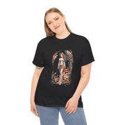 Bohemian Goddess Unisex Tee featuring vibrant art, perfect for casual wear and festivals. Custom t-shirt by My Name Is POD.