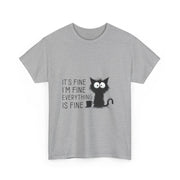 Custom T-Shirt - Catty Cool Tee - Everything's Fine by Mynameispod