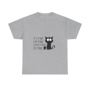Custom T-Shirt - Catty Cool Tee - Everything's Fine by Mynameispod
