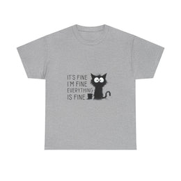 Custom T-Shirt - Catty Cool Tee - Everything's Fine by Mynameispod