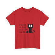 Custom T-Shirt - Catty Cool Tee - Everything's Fine by Mynameispod
