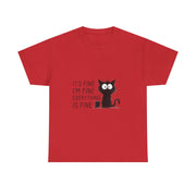 Custom T-Shirt - Catty Cool Tee - Everything's Fine by Mynameispod