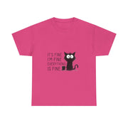 Custom T-Shirt - Catty Cool Tee - Everything's Fine by Mynameispod