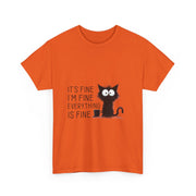 Custom T-Shirt - Catty Cool Tee - Everything's Fine by Mynameispod