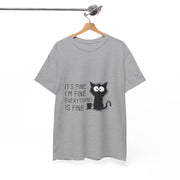 Custom T-Shirt - Catty Cool Tee - Everything's Fine by Mynameispod