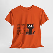 Custom T-Shirt - Catty Cool Tee - Everything's Fine by Mynameispod