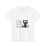 Custom T-Shirt - Catty Cool Tee - Everything's Fine by Mynameispod
