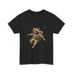 Custom T-Shirt - Cosmic Raccoon Tee: Quirky Cotton for All Occasions by Mynameispod
