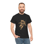 Custom T-Shirt - Cosmic Raccoon Tee: Quirky Cotton for All Occasions by Mynameispod