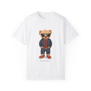 Custom T-Shirt - Denim Bear Graphic Tee - Unisex Garment - Dyed T-Shirt by Mynameispod