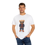 Custom T-Shirt - Denim Bear Graphic Tee - Unisex Garment - Dyed T-Shirt by Mynameispod