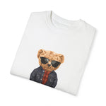Custom T-Shirt - Denim Bear Graphic Tee - Unisex Garment - Dyed T-Shirt by Mynameispod