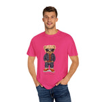 Custom T-Shirt - Denim Bear Graphic Tee - Unisex Garment - Dyed T-Shirt by Mynameispod