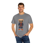Custom T-Shirt - Denim Bear Graphic Tee - Unisex Garment - Dyed T-Shirt by Mynameispod