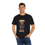 Custom T-Shirt - Denim Bear Graphic Tee - Unisex Garment - Dyed T-Shirt by Mynameispod
