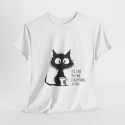 Custom T-Shirt - Feline Fine: Cat Humor Unisex Tee by Mynameispod