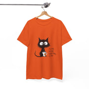 Custom T-Shirt - Feline Fine: Cat Humor Unisex Tee by Mynameispod