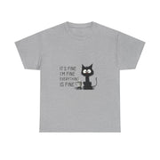 Custom T-Shirt - Feline Fine Tee: Humor for Cat Lovers! by Mynameispod