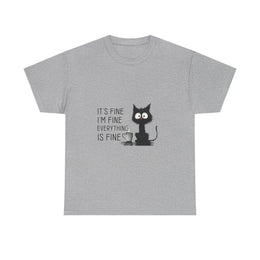 Custom T-Shirt - Feline Fine Tee: Humor for Cat Lovers! by Mynameispod