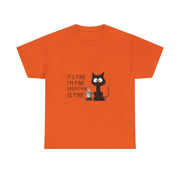 Custom T-Shirt - Feline Fine Tee: Humor for Cat Lovers! by Mynameispod