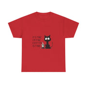 Custom T-Shirt - Feline Fine Tee: Humor for Cat Lovers! by Mynameispod
