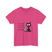 Custom T-Shirt - Feline Fine Tee: Humor for Cat Lovers! by Mynameispod