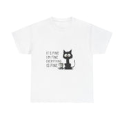 Custom T-Shirt - Feline Fine Tee: Humor for Cat Lovers! by Mynameispod