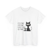 Custom T-Shirt - Feline Fine Tee: Humor for Cat Lovers! by Mynameispod