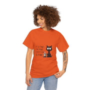 Custom T-Shirt - Feline Fine Tee: Humor for Cat Lovers! by Mynameispod