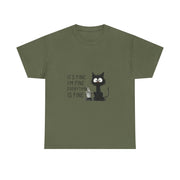 Custom T-Shirt - Feline Fine Tee: Humor for Cat Lovers! by Mynameispod