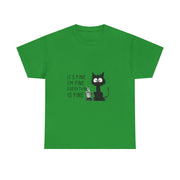 Custom T-Shirt - Feline Fine Tee: Humor for Cat Lovers! by Mynameispod