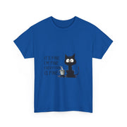 Custom T-Shirt - Feline Fine Tee: Humor for Cat Lovers! by Mynameispod