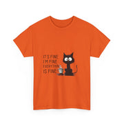 Custom T-Shirt - Feline Fine Tee: Humor for Cat Lovers! by Mynameispod