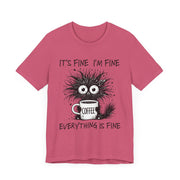 Custom T-Shirt - Fine & Funny Coffee Tee - Unisex Jersey Shirt by Mynameispod